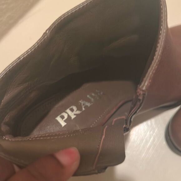 Prada Women's Size 40 Leather Booties Brown Fall Classic Quiet Luxury Minimalist - Picture 12 of 12